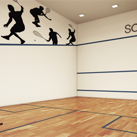 Perspectiva Ilustrada da Quadra de Squash